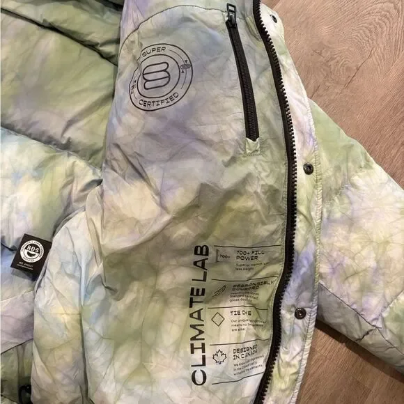 Aritzia Super Puff Shorty in Quicksilver Blue and Green - Picture 6 of 12